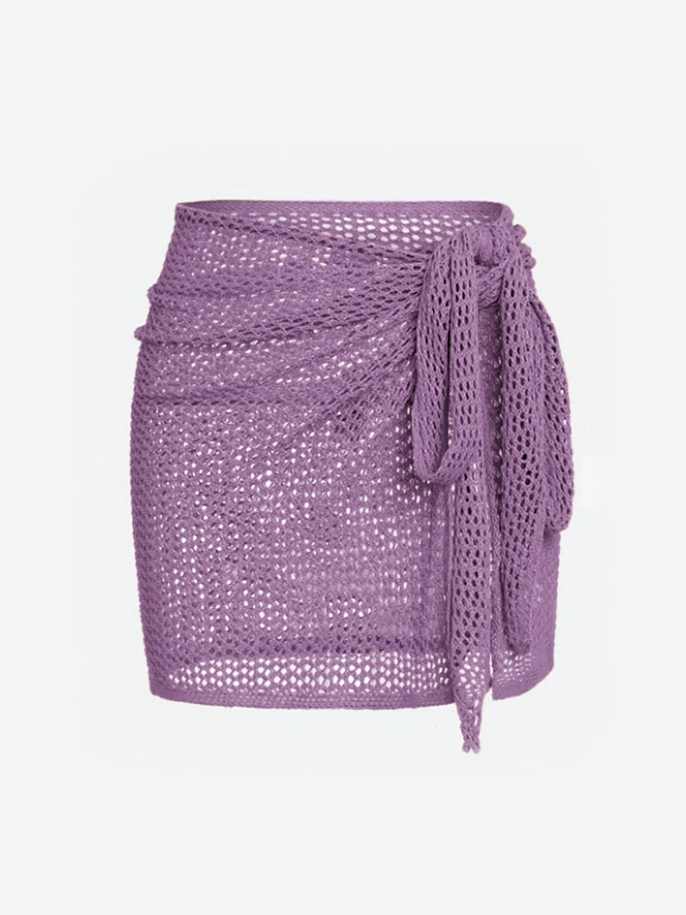 Saia Saida de Praia em Tricô Juliette karavelas Roxo M 