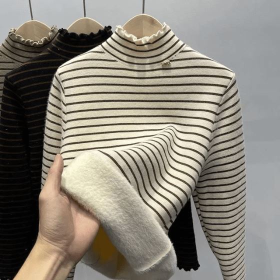 Suéter Siena Listrado peluciado karavelas Off White P 