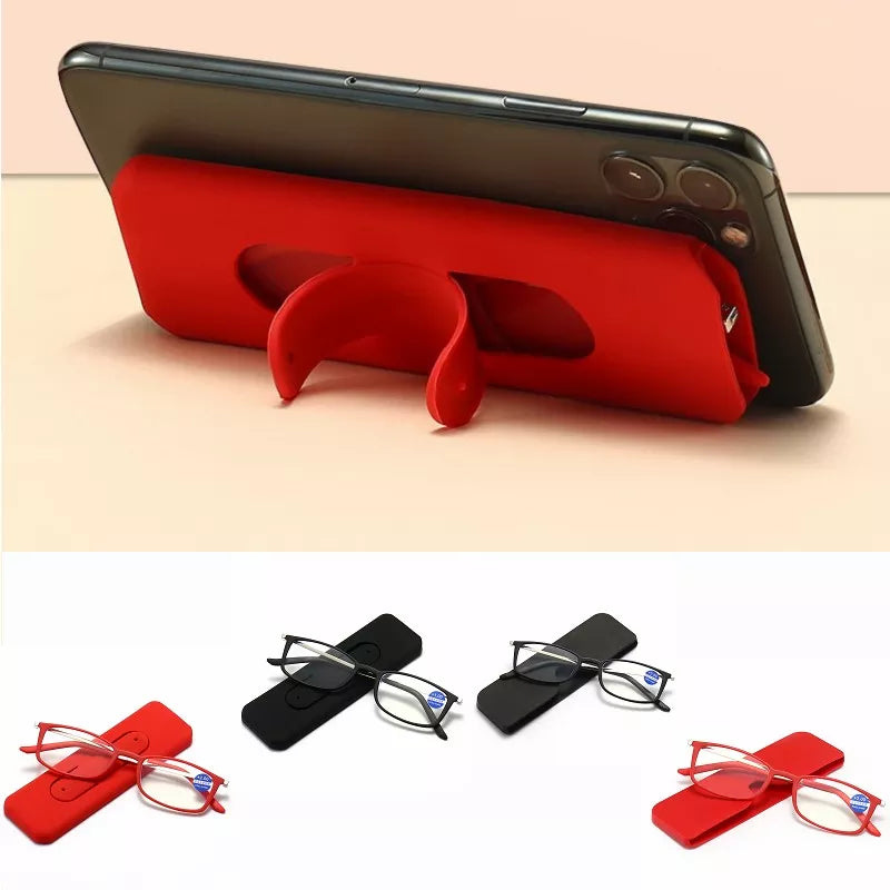 Women Portable Anti-Blue Reading Glasses Men Anti-fatigue Mobile Phone Holder Presbyopia Eyeglasses MYT_0492 karavelas