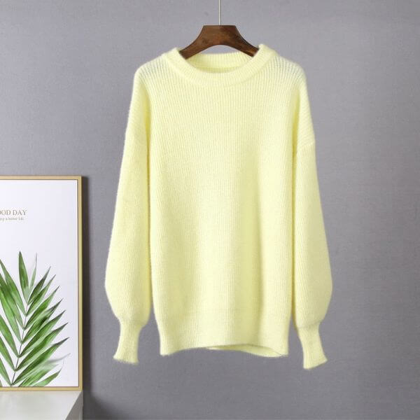 Suéter Tricô Cashmere Candy Colors 0 karavelas Amarelo Único 