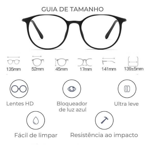 Óculos UltraLeve Titânio Power karavelas 