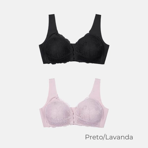 Sutiã Premium Plus Confort - Compre 1 e Leve 2 0 karavelas Preto/Lavanda P - (38-40) 