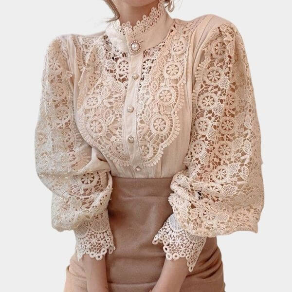 Blusa Vintage Luxo 0 karavelas Apricot P 