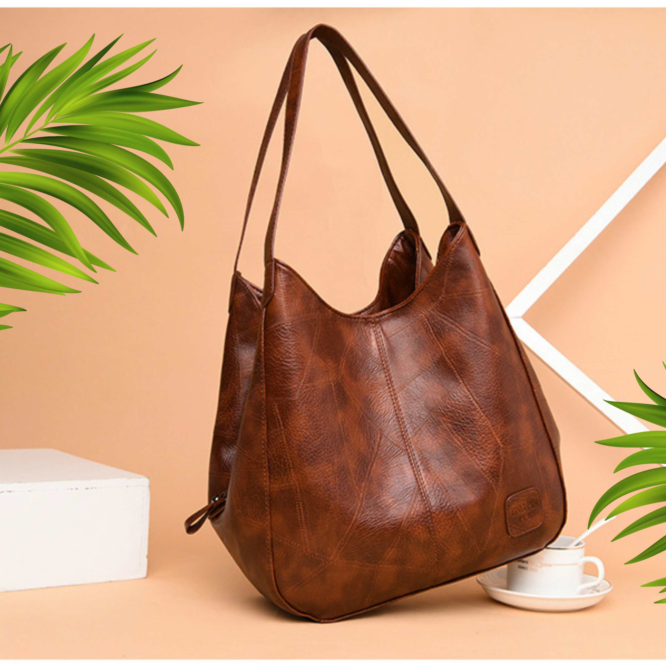Bolsa Vintage Classic Luxo 0 karavelas Marrom 