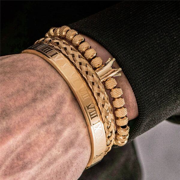 Conjunto de Pulseiras Luxury Rei 0 karavelas 