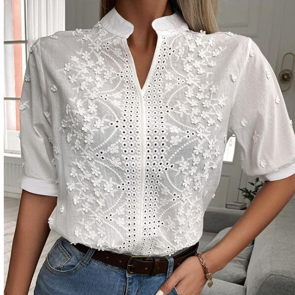 Blusa Chic Casual Branca karavelas 
