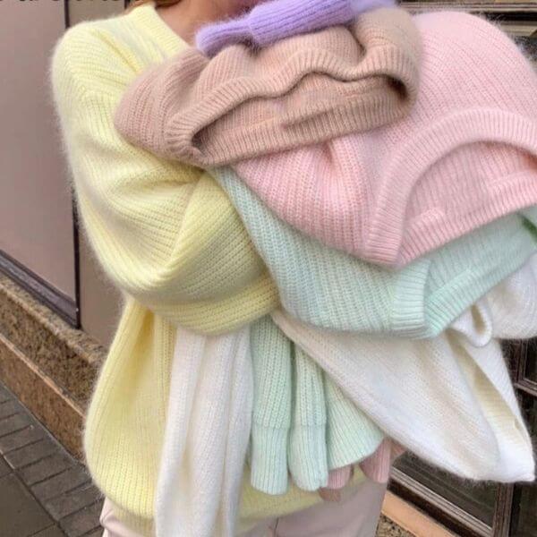 Suéter Tricô Cashmere Candy Colors 0 karavelas 