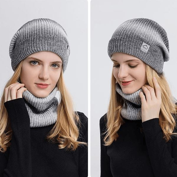 Kit Elegante de Gorro e Gola Degrade - Forro Peluciado 0 karavelas 
