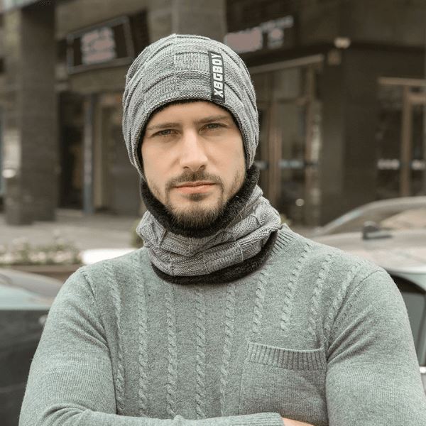 Conjunto Gorro e Gola Peluciada Masculino 0 karavelas Cinza 