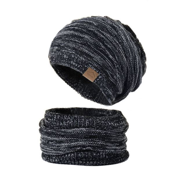 Kit Gorro e Gola Super Luxo - Forro Peluciado 0 karavelas Preto 
