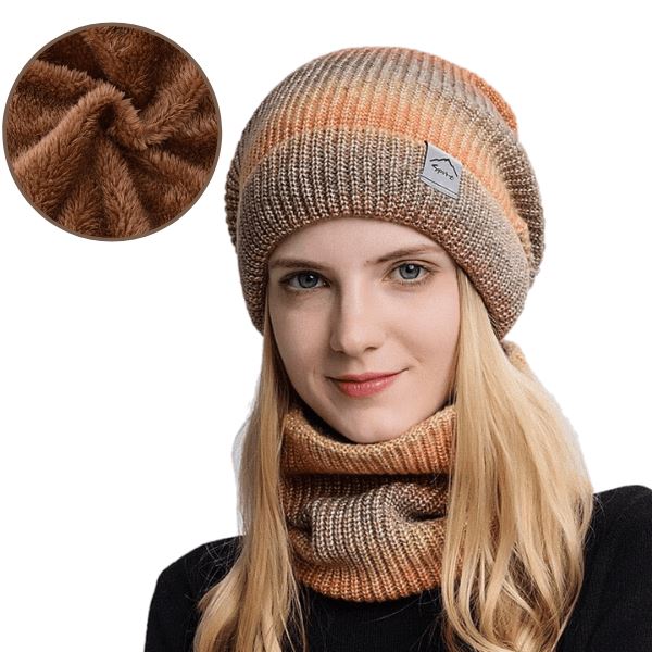 Kit Elegante de Gorro e Gola Degrade - Forro Peluciado 0 karavelas 