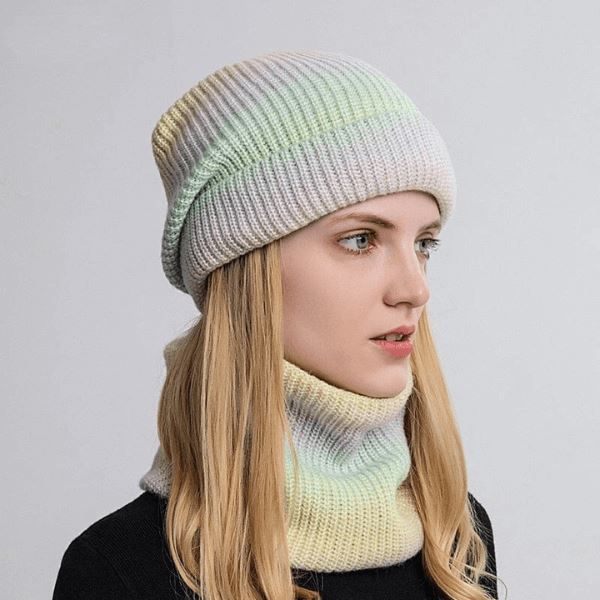 Kit Elegante de Gorro e Gola Degrade - Forro Peluciado 0 karavelas Candy colors 