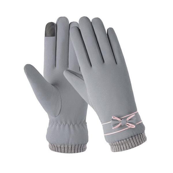 Luva Paris Forrada de Lã com Punho e Touch Screen - Resistente à água. 0 karavelas Cinza Tamanho único ( 21cm x 9.5cm) 