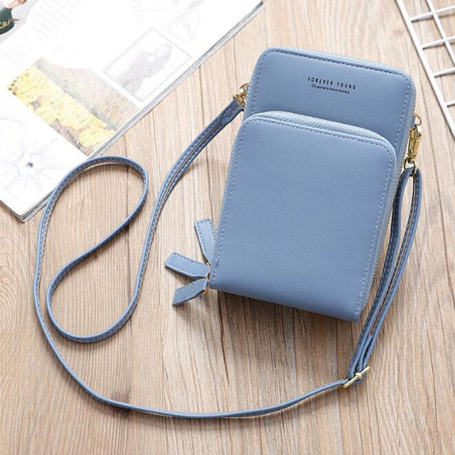 Bolsa Transversal Small com 3 repartições 0 karavelas Azul Claro 