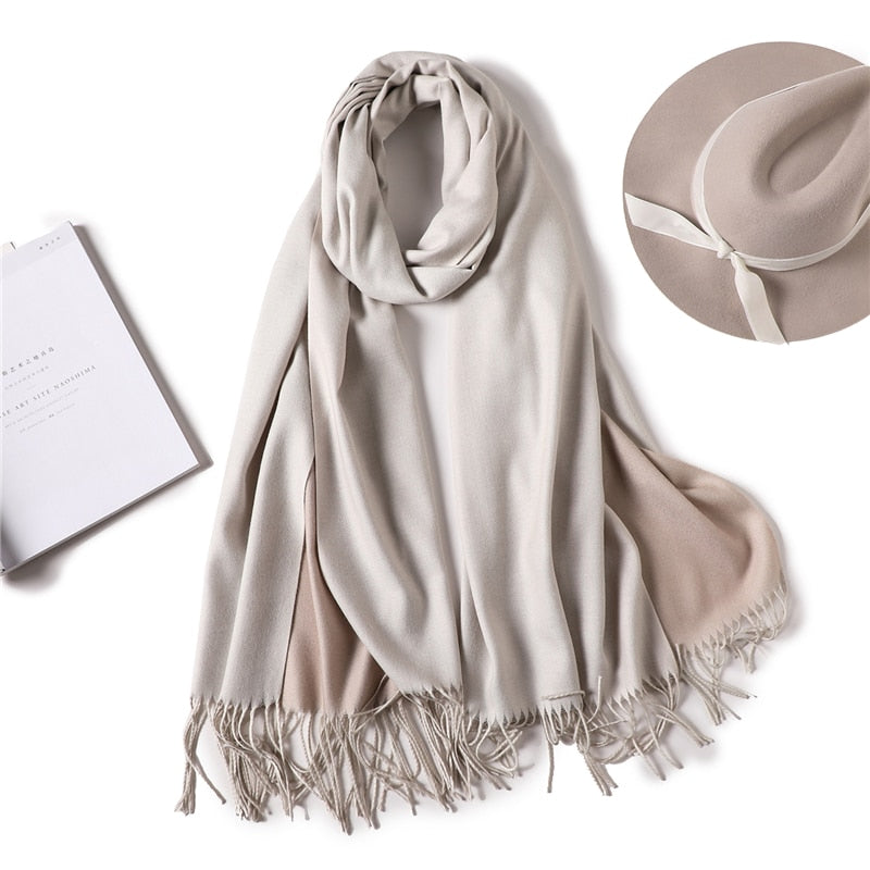 Cachecol de Cashmere Elegante Luxo 0 karavelas 