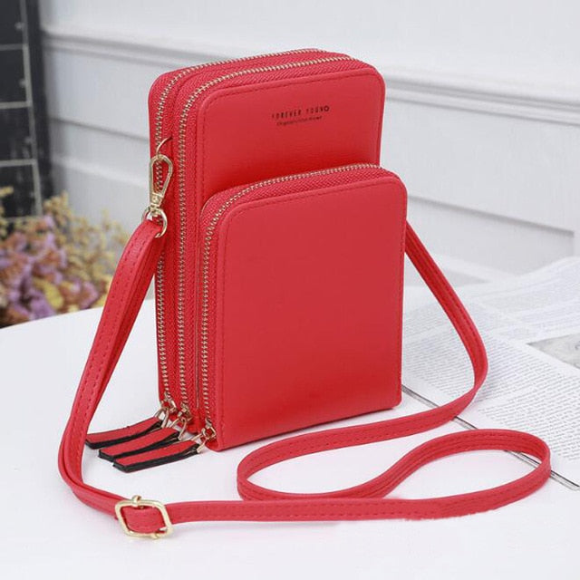 Bolsa Transversal Small com 3 repartições 0 karavelas Vermelho 