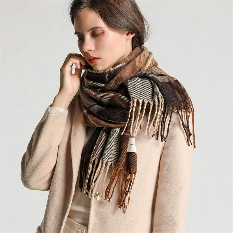 Cachecol Luxuoso Mulher Elegante Cashmere 0 karavelas 