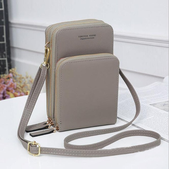 Bolsa Transversal Small com 3 repartições 0 karavelas Cinza 