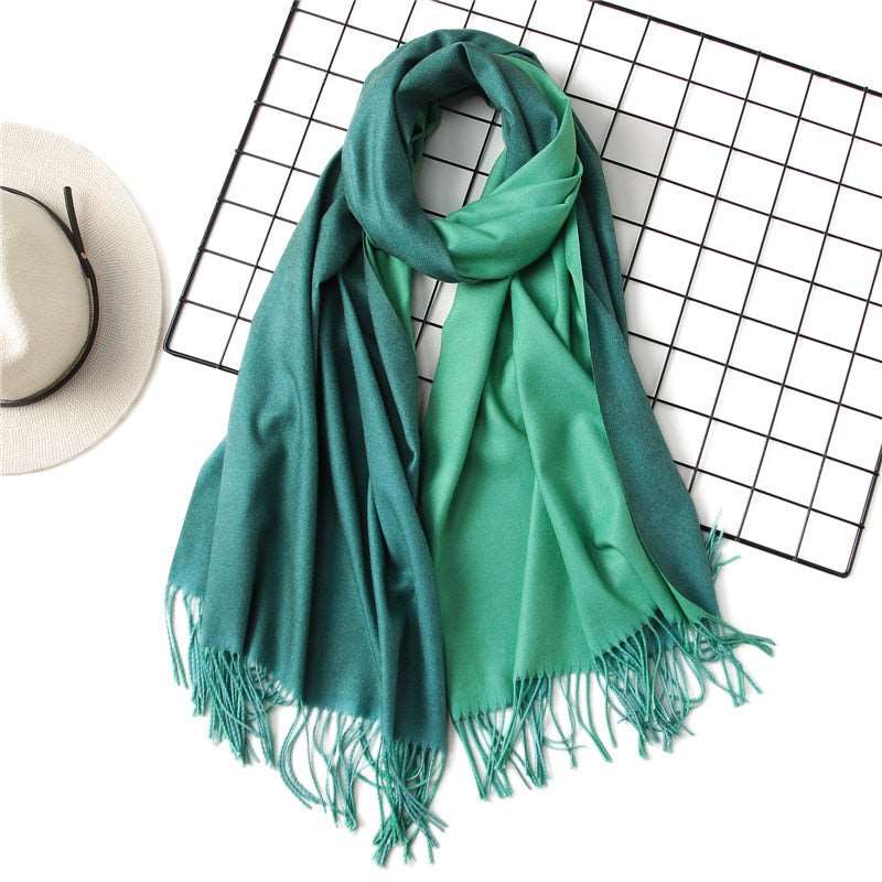 Cachecol de Cashmere Elegante Luxo 0 karavelas Verde Menta 