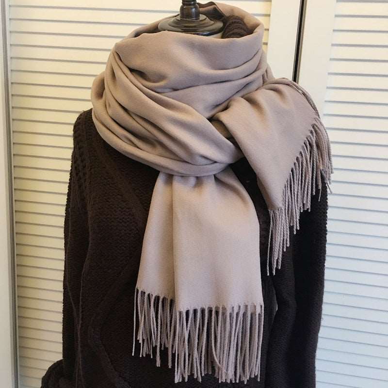 Cachecol de cashmere liso de luxo - Luxury Scarf 0 karavelas 