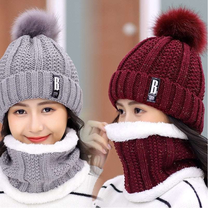 Conjunto Gola e Gorro de Tricô Forrada com Pelúcia 200000447 karavelas 