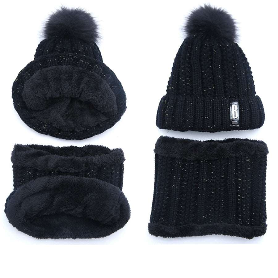 Conjunto Gola e Gorro de Tricô Forrada com Pelúcia 200000447 karavelas 