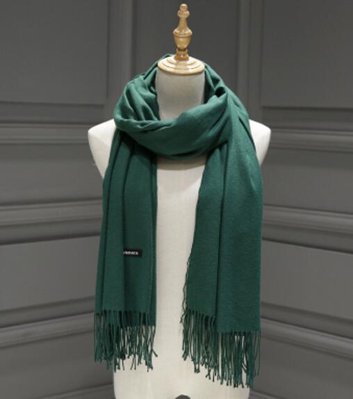 Cachecol de cashmere liso de luxo - Luxury Scarf 0 karavelas Verde 
