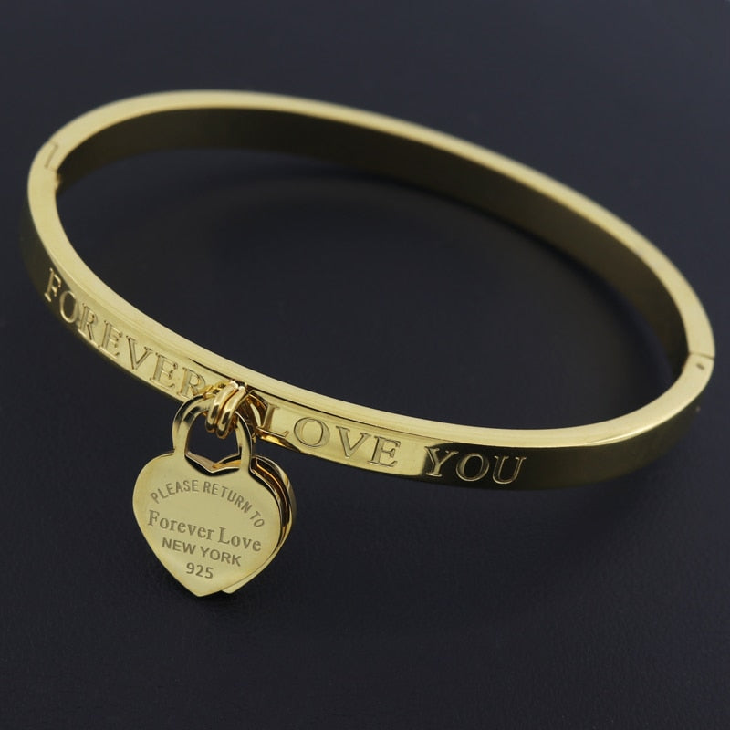 Bracelete Forever Love You 0 karavelas Dourado 