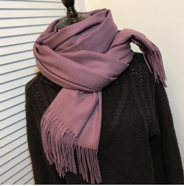 Cachecol de cashmere liso de luxo - Luxury Scarf 0 karavelas Rose escuro 