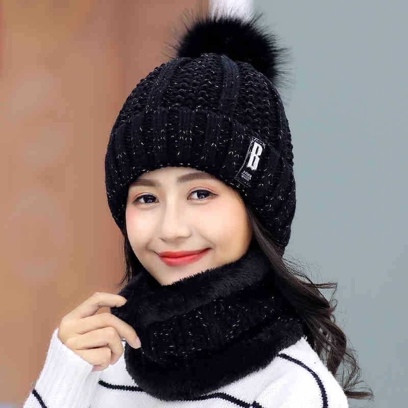Conjunto Gola e Gorro de Tricô Forrada com Pelúcia 200000447 karavelas Preto 