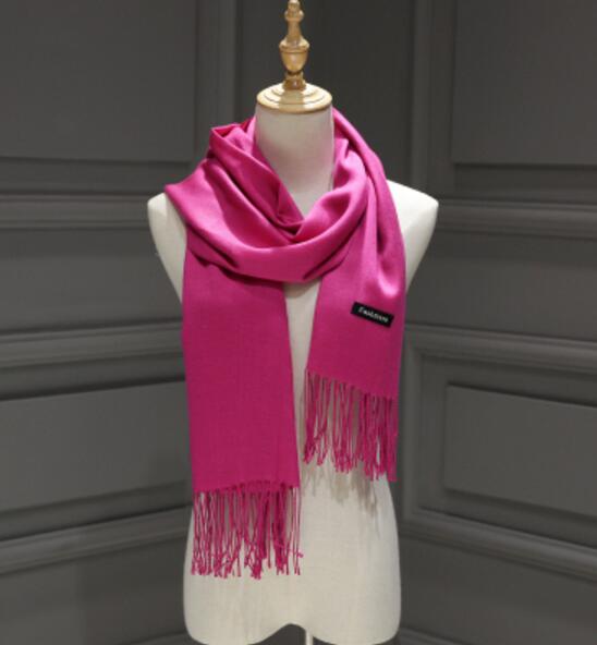 Cachecol de cashmere liso de luxo - Luxury Scarf 0 karavelas Fucsia 