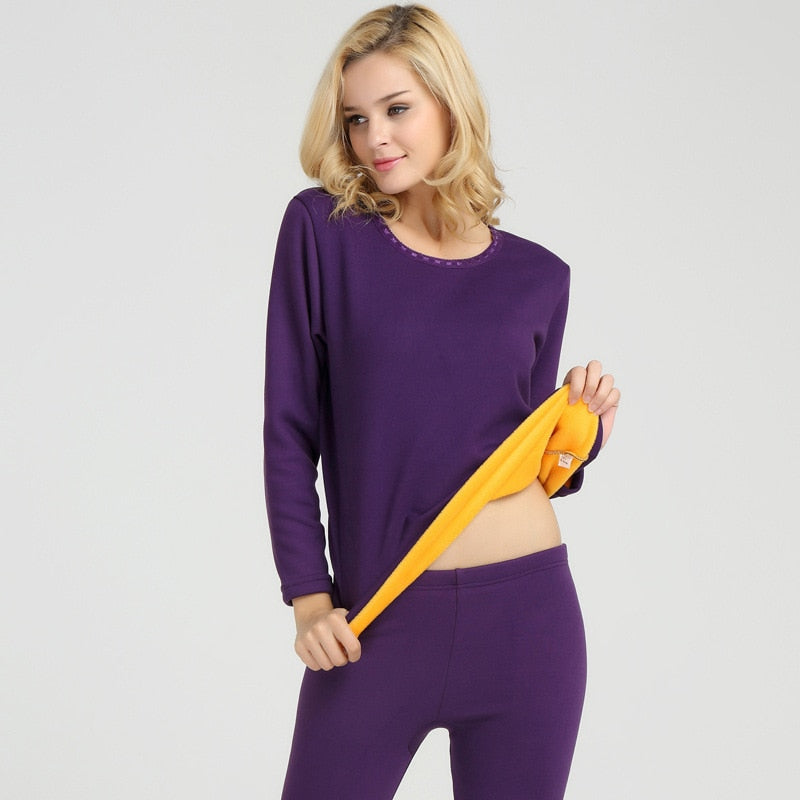 Conjunto Térmico Segunda Pele Hot Winter - Feminino e Masculino 0 karavelas Roxo - Feminino P 