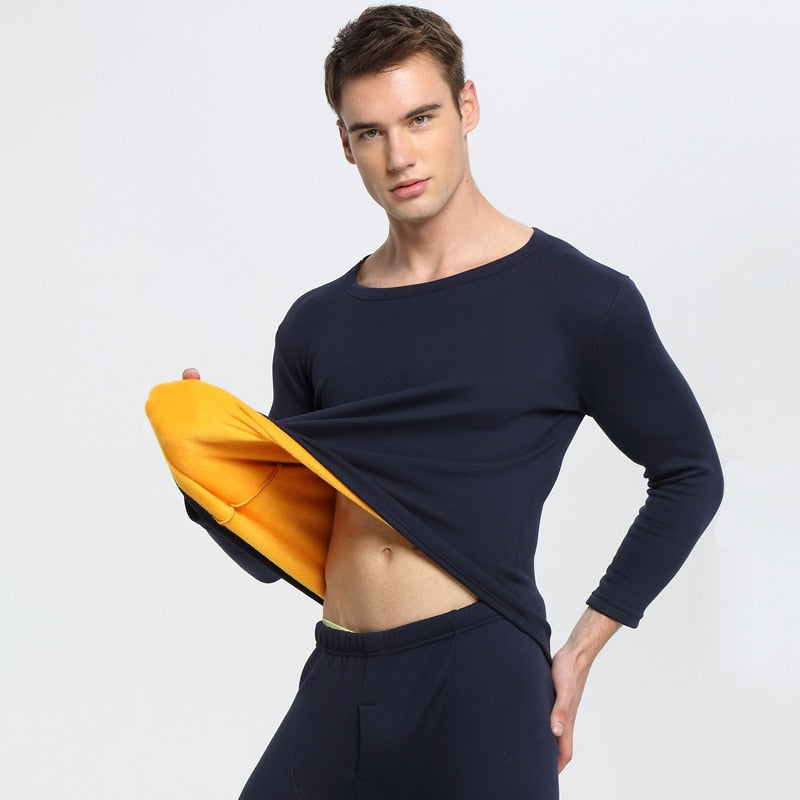 Conjunto Térmico Segunda Pele Hot Winter - Feminino e Masculino 0 karavelas Azul Marinho - Masculino P 