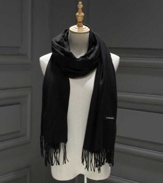 Cachecol de cashmere liso de luxo - Luxury Scarf 0 karavelas Preto 