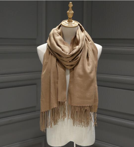Cachecol de cashmere liso de luxo - Luxury Scarf 0 karavelas Caramelo 