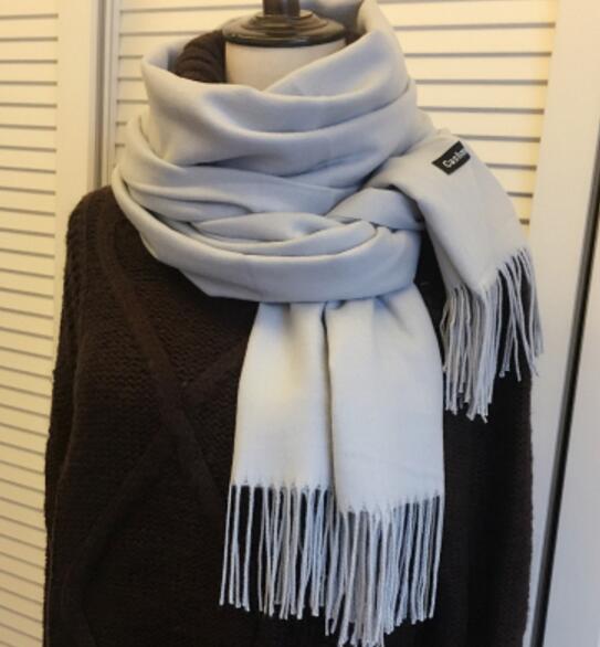 Cachecol de cashmere liso de luxo - Luxury Scarf 0 karavelas Cinza 