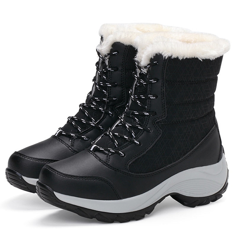 Bota Alba Para Neve Forrada Com Lã Sintética 0 karavelas Preto 34 