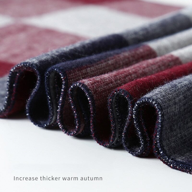 Luxury Brand Plaid Cashmere Scarf for Men Winter Warm Neckerchief Male Business Scarves Long Pashmina Christmas Gifts 0 karavelas 