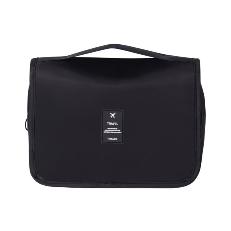Nécessaire Travel para Banheiro Impermeável com Gancho 0 karavelas Preto 