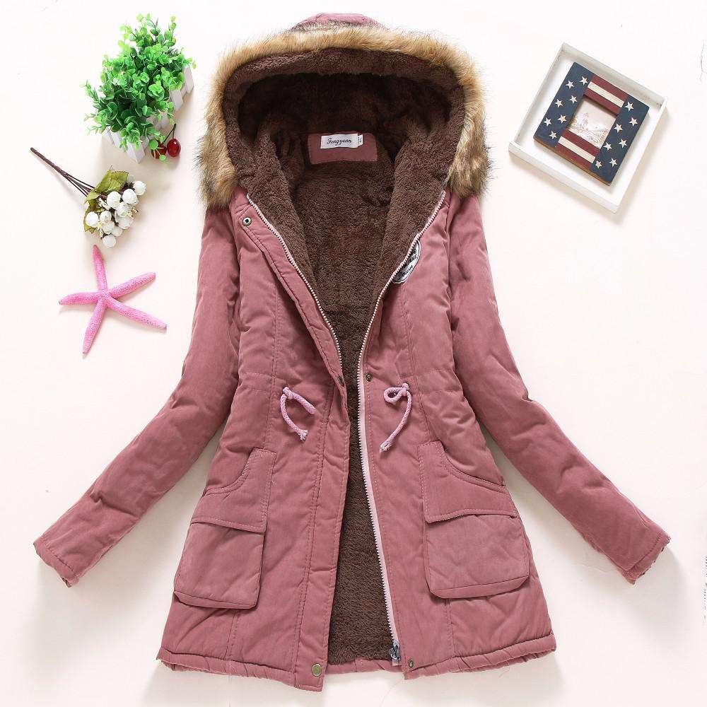 Casaco de Inverno com Capuz e Forro Quente karavelas Rose P 