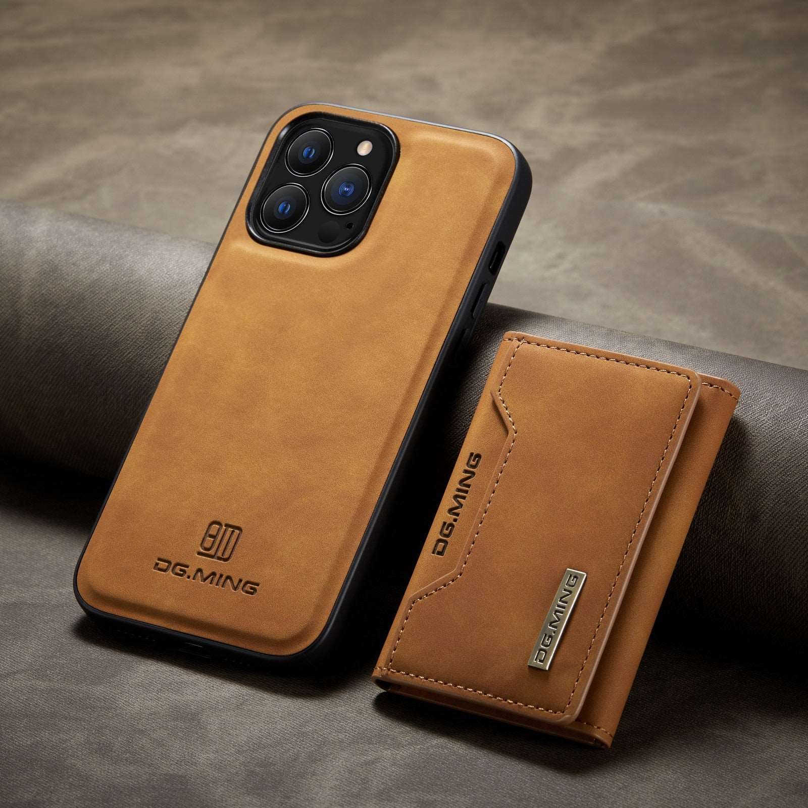 Capa Slim e Carteira de couro vegano magnética exclusiva para IPhone - DG MING 0 karavelas 