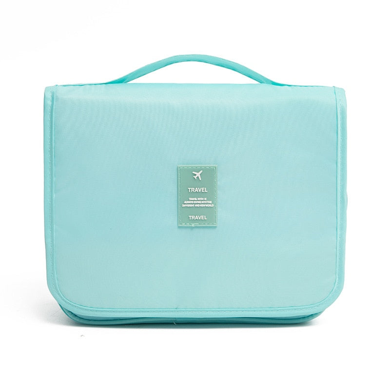Nécessaire Travel para Banheiro Impermeável com Gancho 0 karavelas Azul 