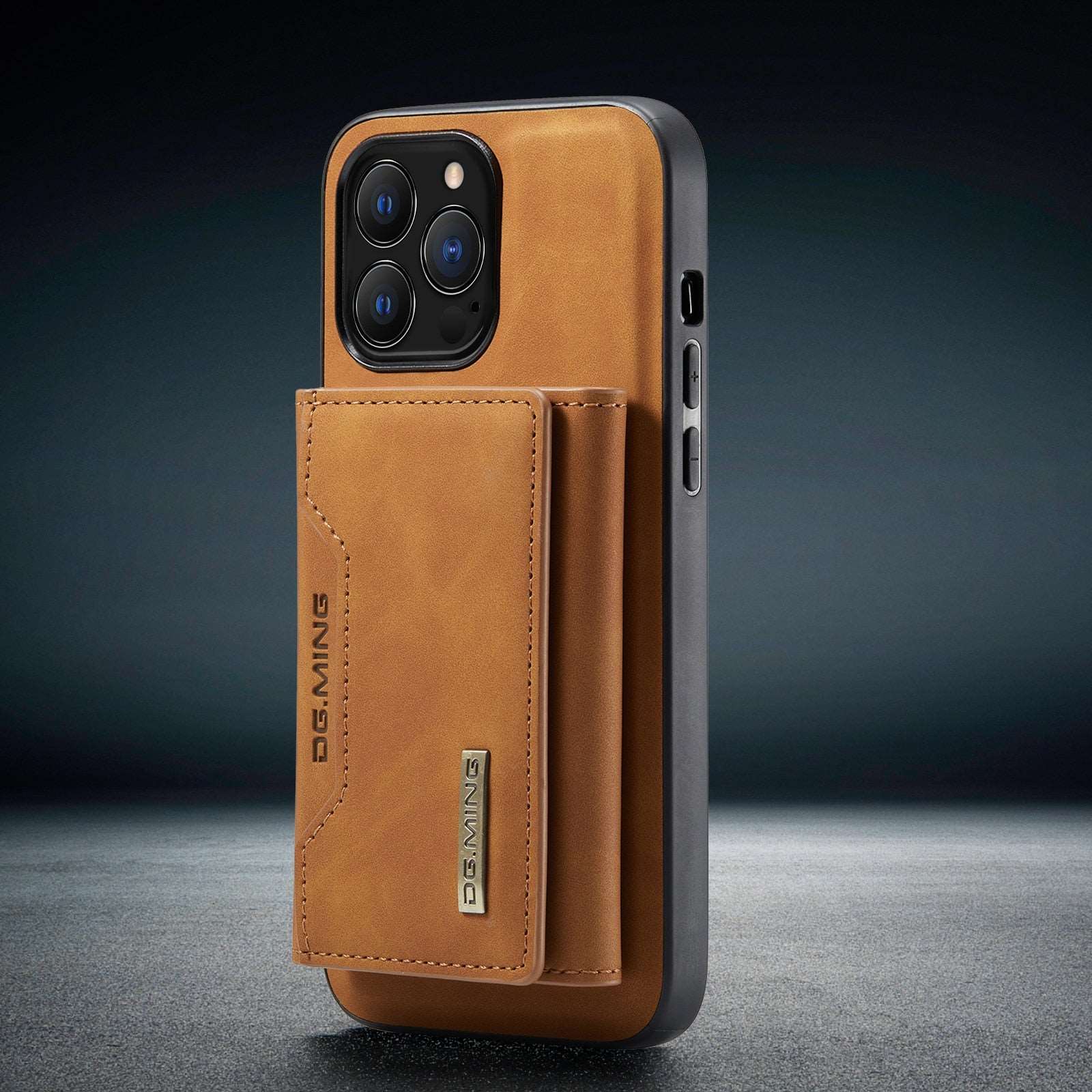 Capa Slim e Carteira de couro vegano magnética exclusiva para IPhone - DG MING 0 karavelas iPhone 13Pro Max Caramelo Sweet 