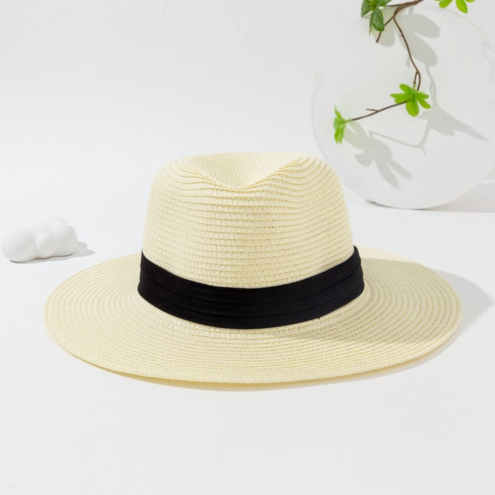 Chápeu Clássico Panamá Autêntico Modelo 2023 Unissex com proteção UVA e UVB 0 karavelas Off White 
