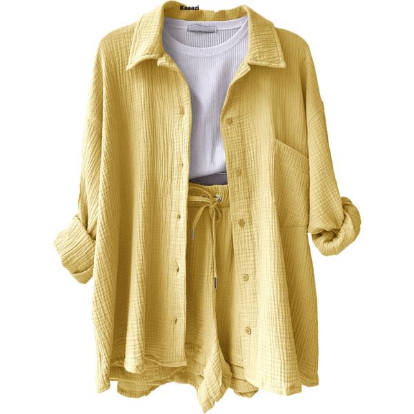 Conjunto Sapphire -2 peças 0 karavelas Amarelo PP 