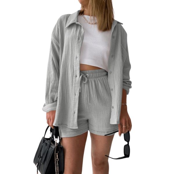 Conjunto Sapphire -2 peças 0 karavelas Cinza PP 