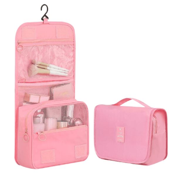Nécessaire Travel Suspensa Com Gancho Para Banheiro 0 karavelas Rosa 