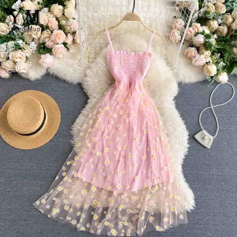 Vestido Midi Tule Margarida karavelas Pink One Size 