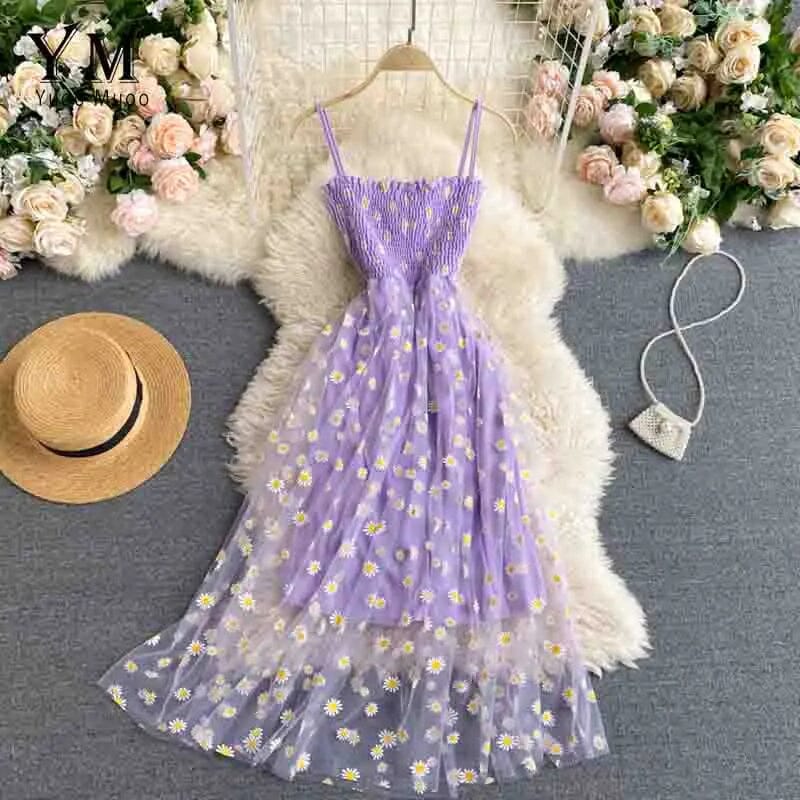 Vestido Midi Tule Margarida karavelas Purple One Size 